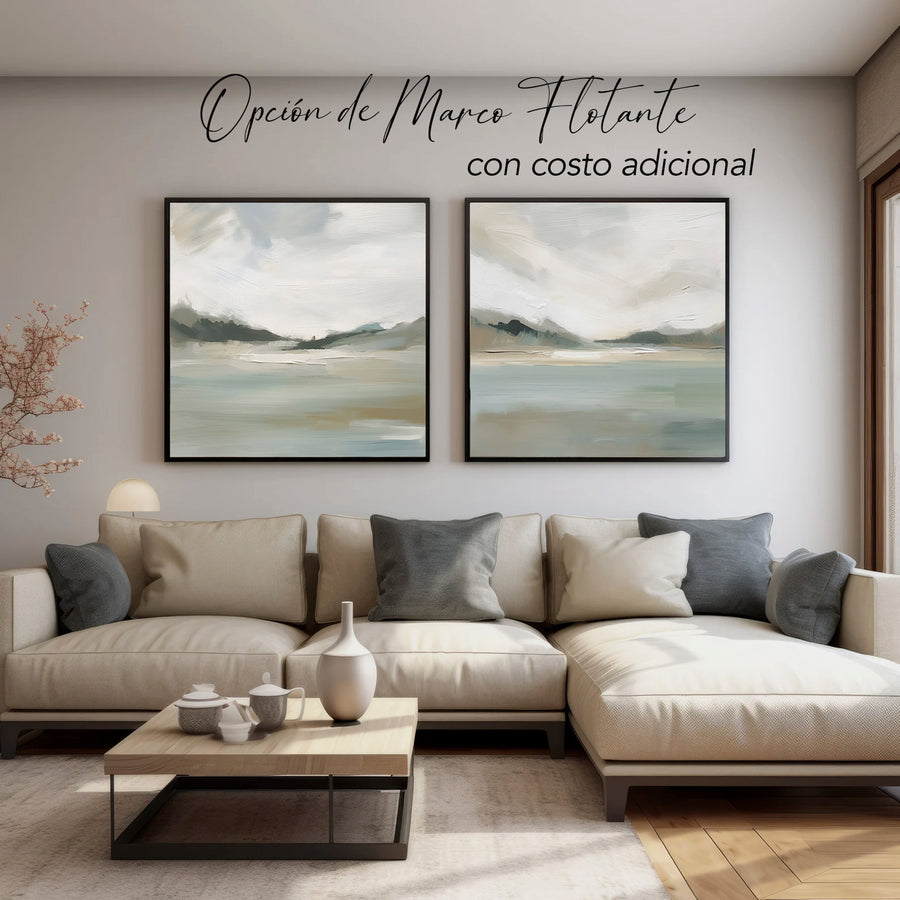 Conjunto Paisaje Abstracto Blue Calm