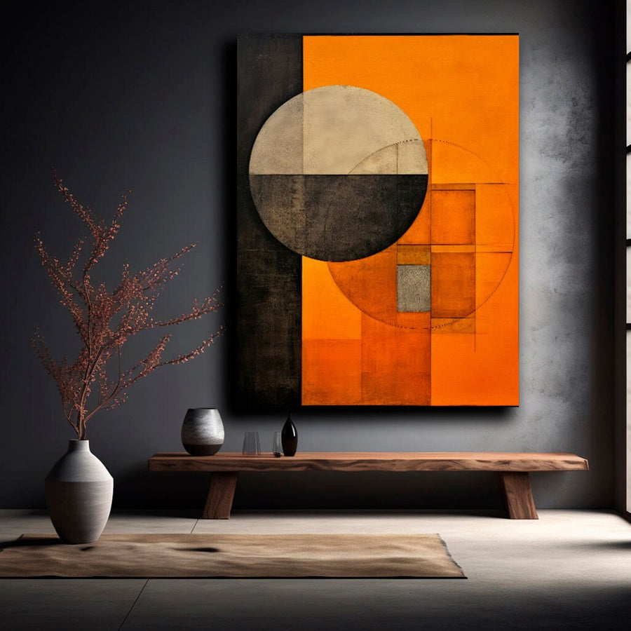 Mid Century Abstract Orange