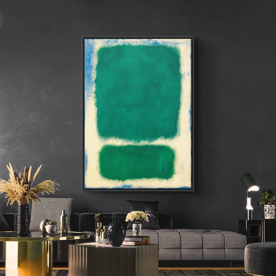 Verde sobre lienzo blanco - Mark Rothko