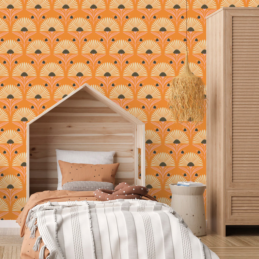 Art Deco Floral Naranja