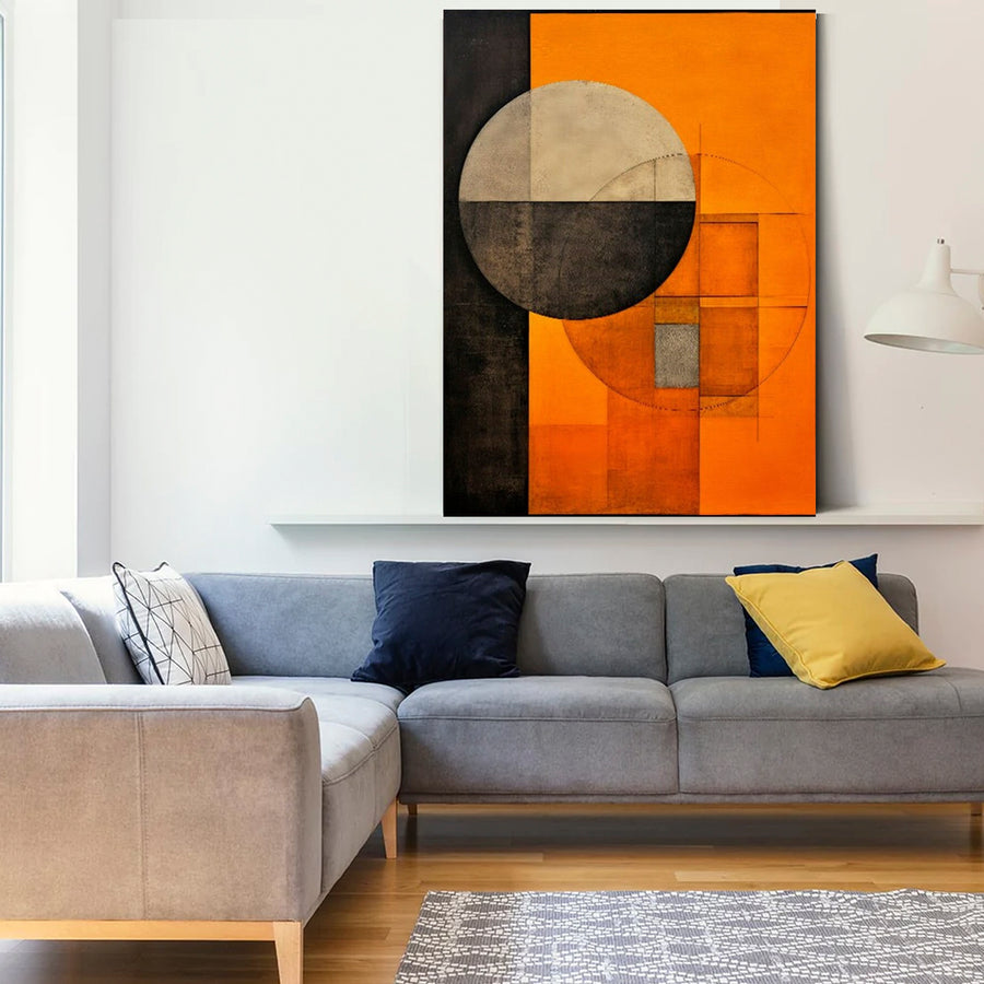 Mid Century Abstract Orange