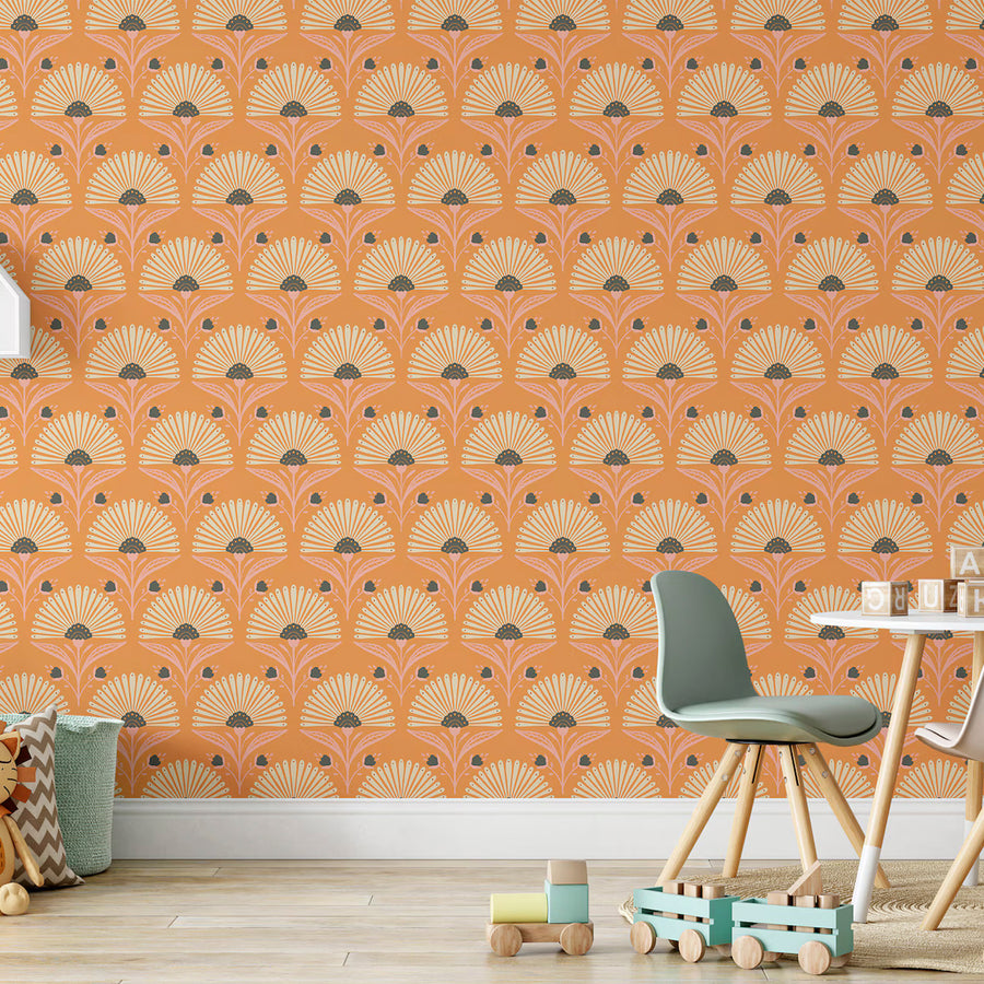 Art Deco Floral Naranja