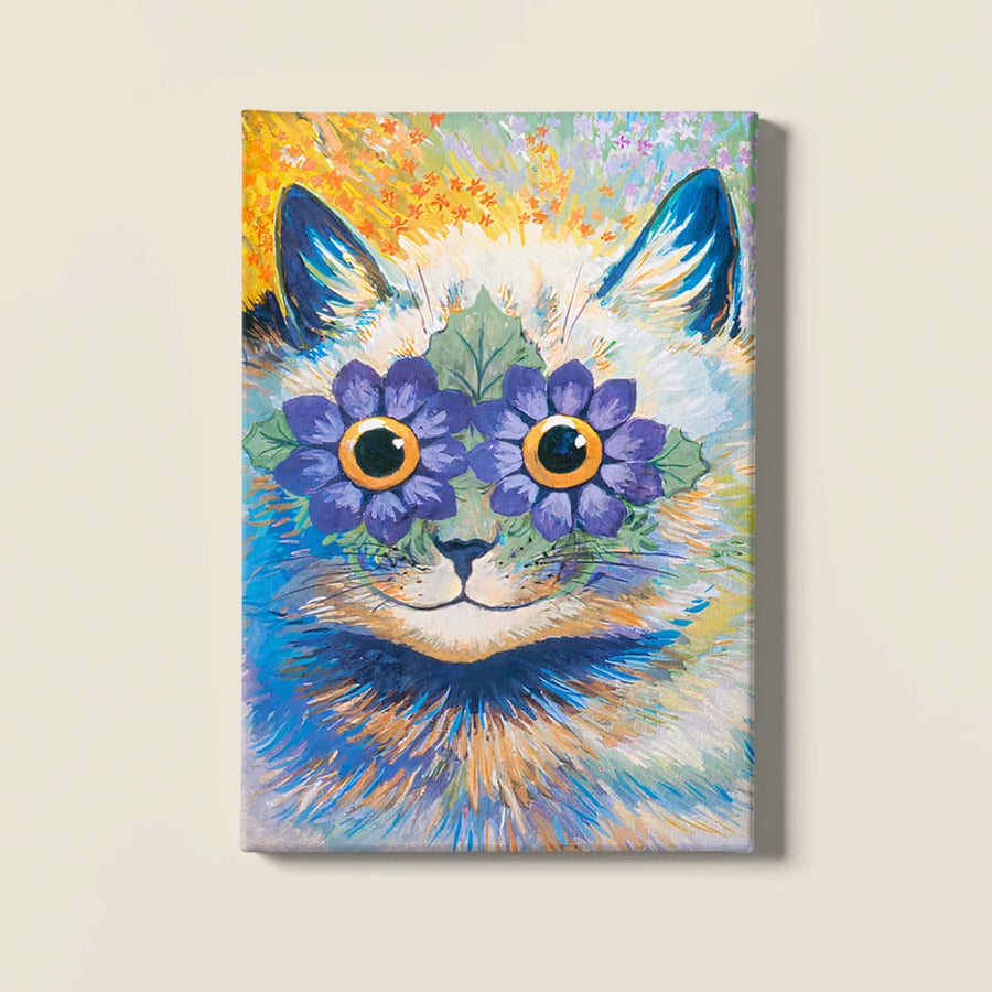 Psychedelic Flower Cat - Louis Wain