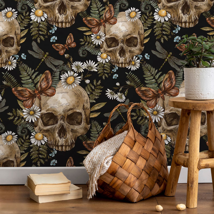 Dark Floral Skull