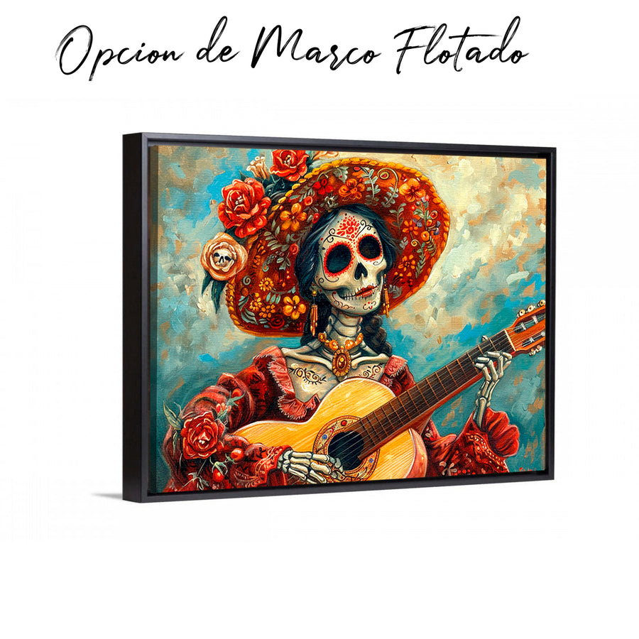 Catrina con guitarra