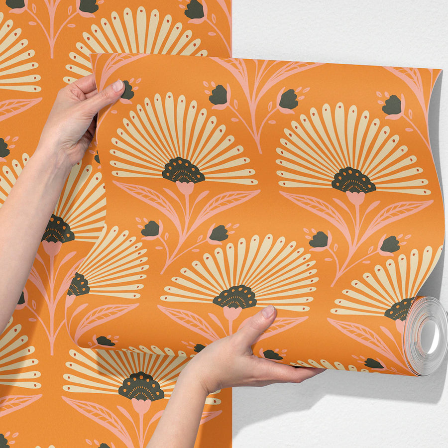 Art Deco Floral Naranja