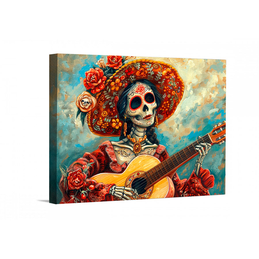 Catrina con guitarra