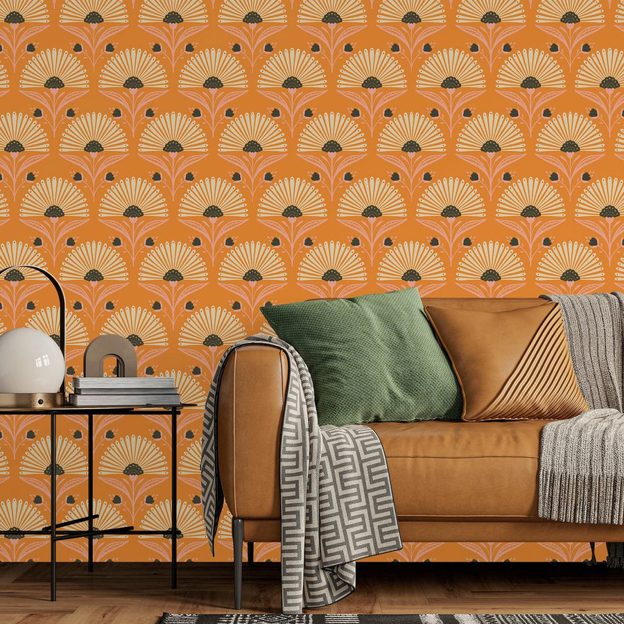 Art Deco Floral Naranja