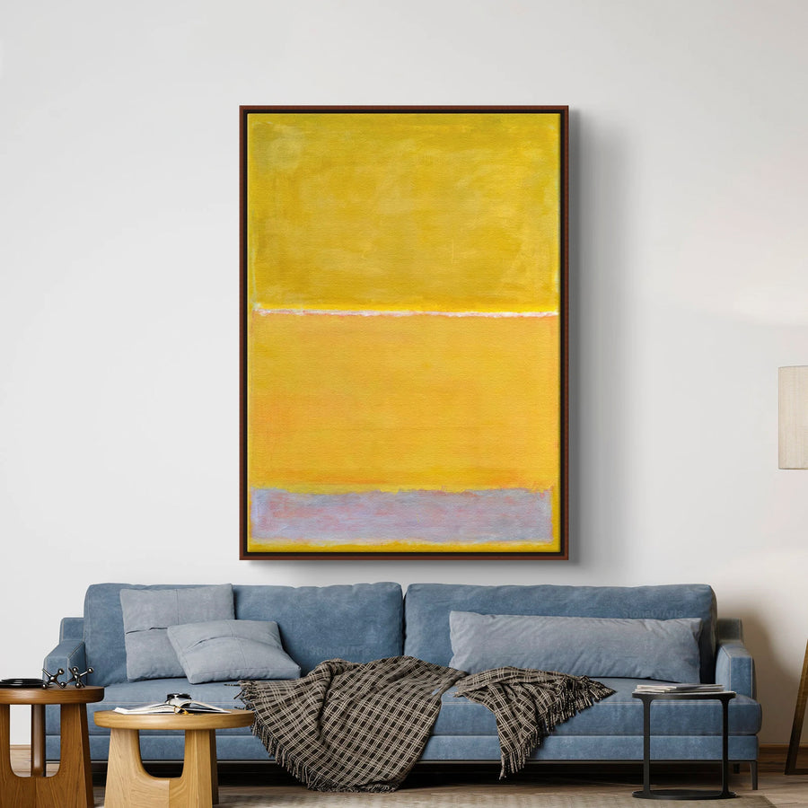 Linea blanca sobre lienzo amarillo- Mark Rothko