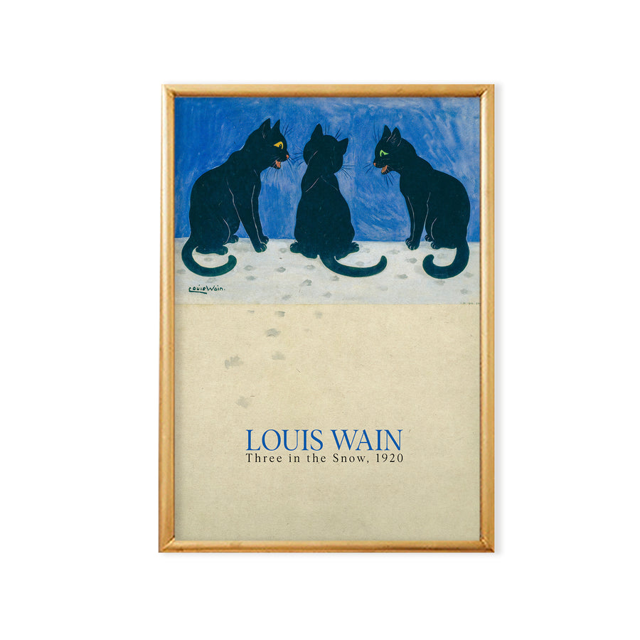 Three in the Snow - Louis Wain