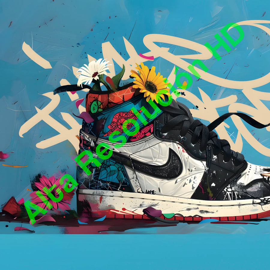 Sneaker Floral Grafitti