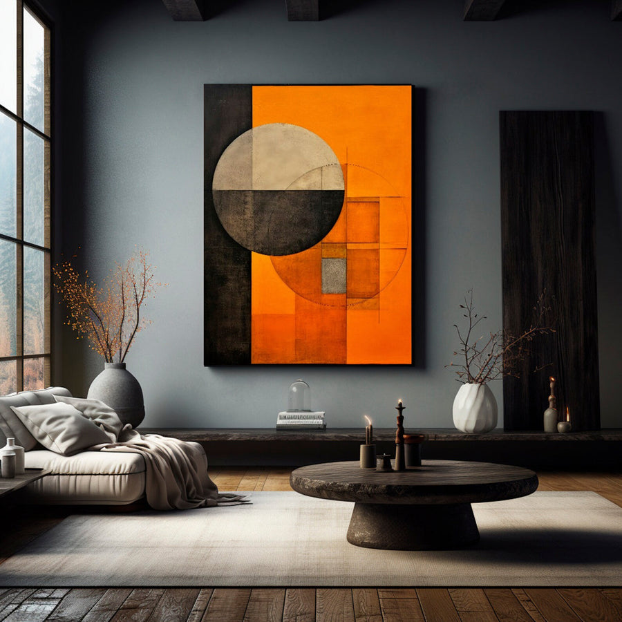 Mid Century Abstract Orange