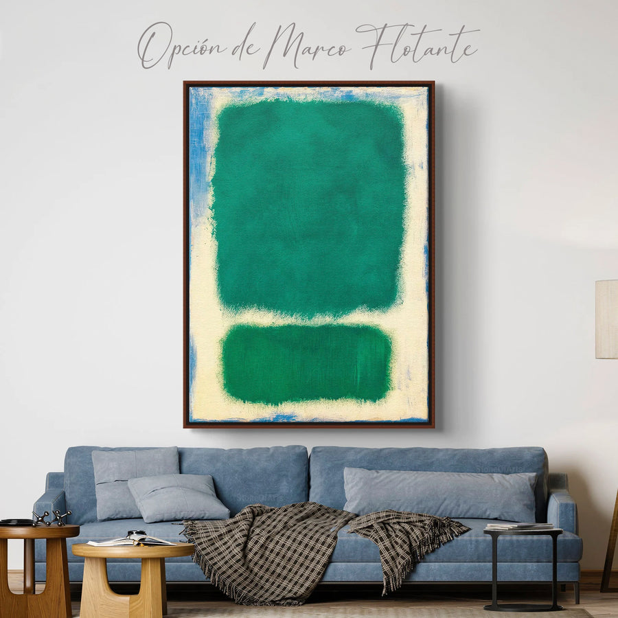 Verde sobre lienzo blanco - Mark Rothko