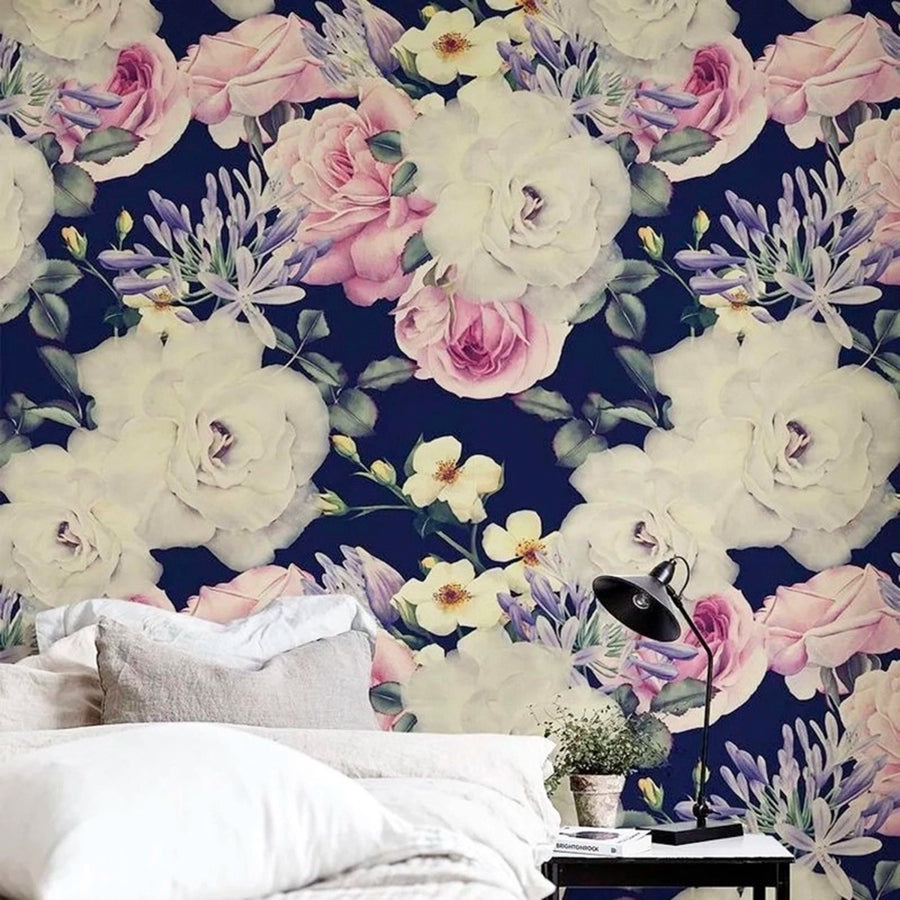 Papel adhesivo para pared Flores Vintage