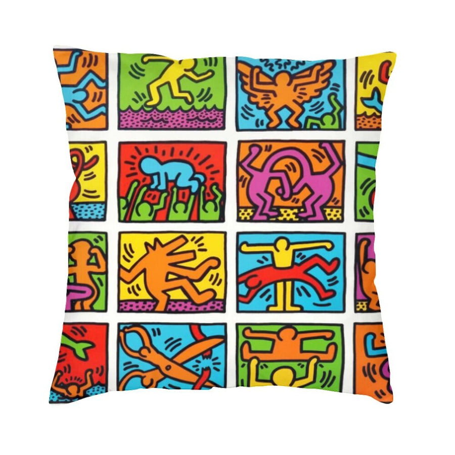 Cojin decorativo comic street art de Keith Haring