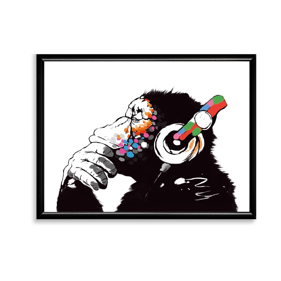 Dj Monkey - Banksy cuadro decorativo