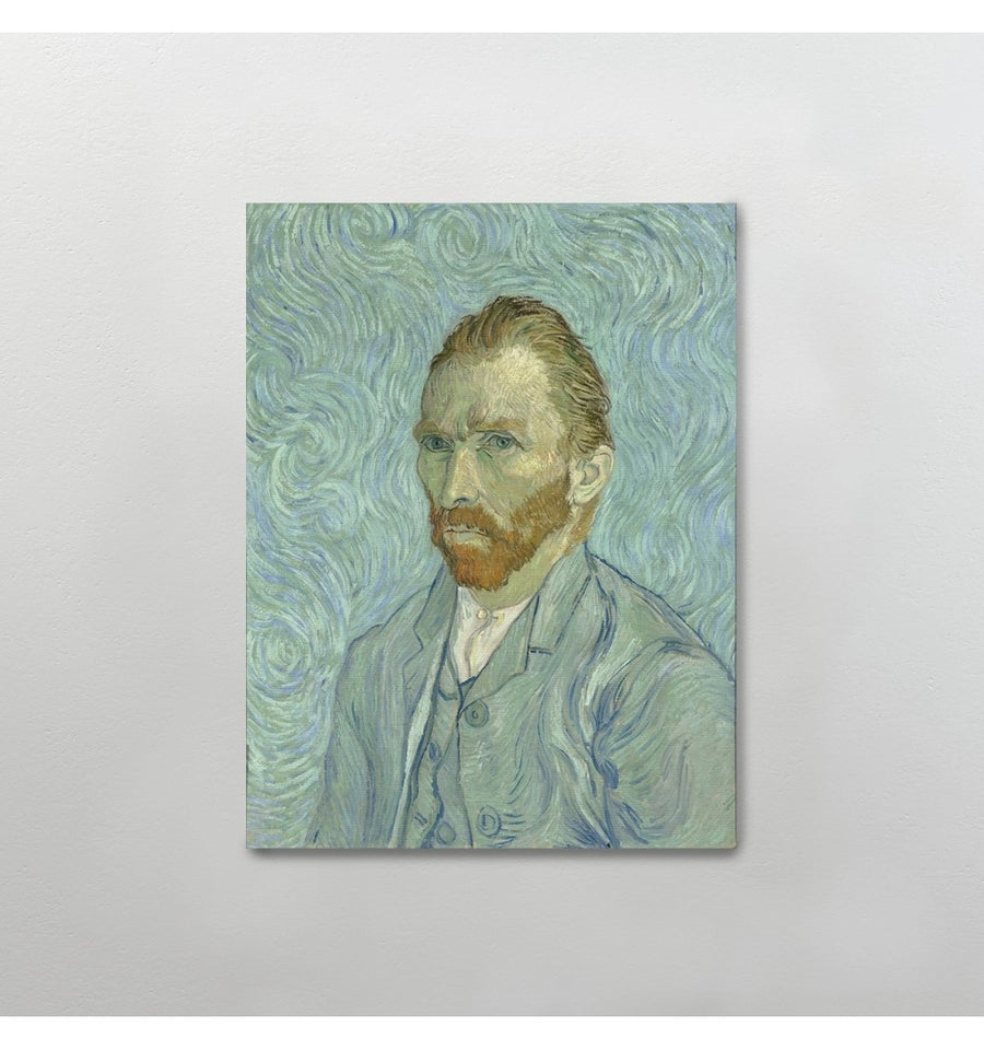 Cuadro Decorativo Autorretrato de Van Gogh en una pared gris