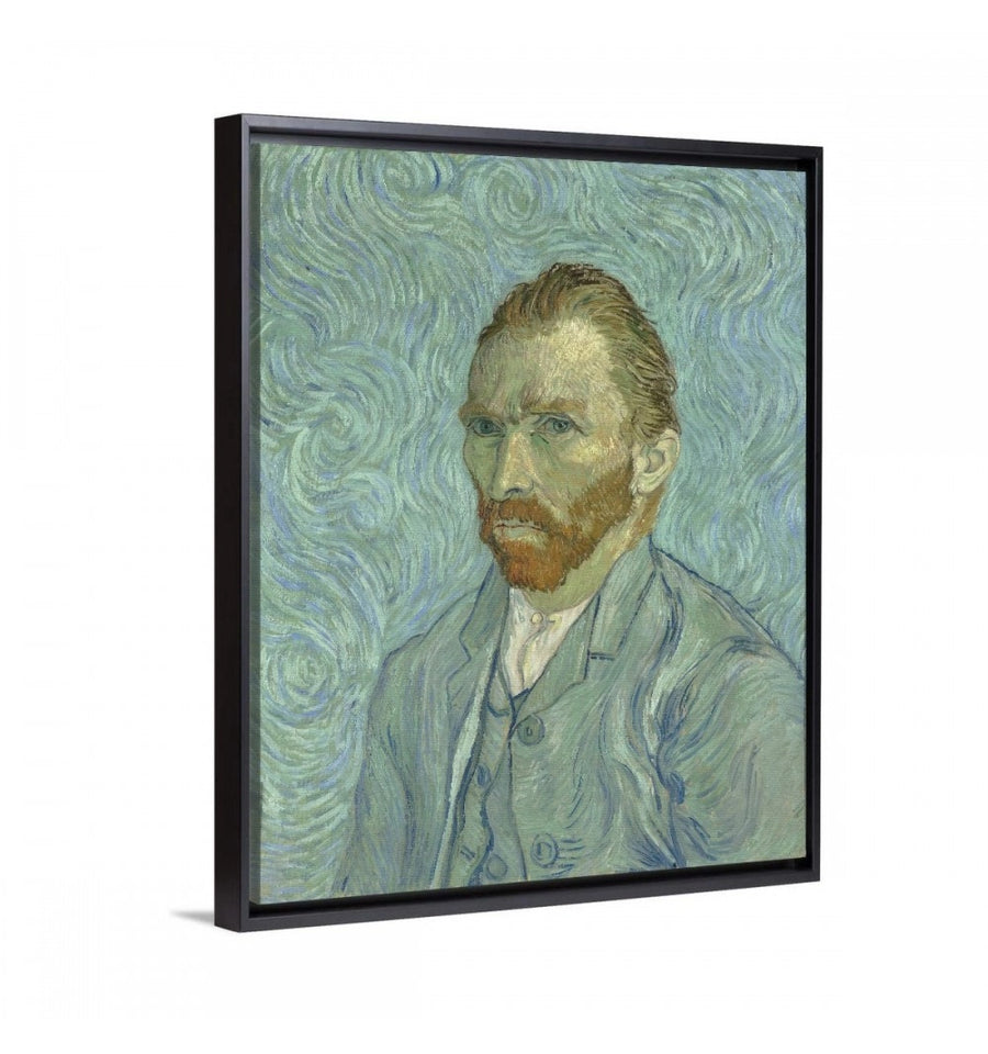 Cuadro Decorativo con marco flotante negro, Autorretrato de Van Gogh