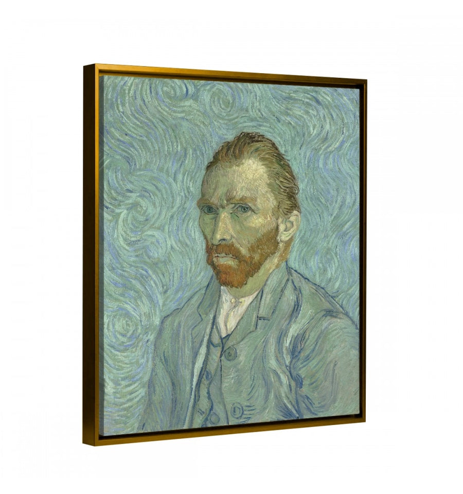 Cuadro Decorativo con marco flotante oro, Autorretrato de Van Gogh