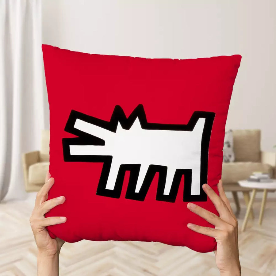 Red Dog cojín decorativo  Keith haring