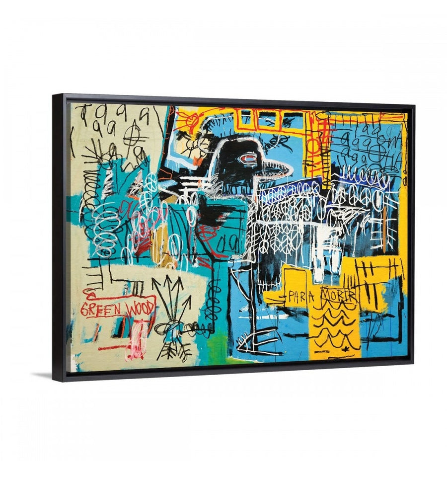 bird on money de basquiat con marco flotante