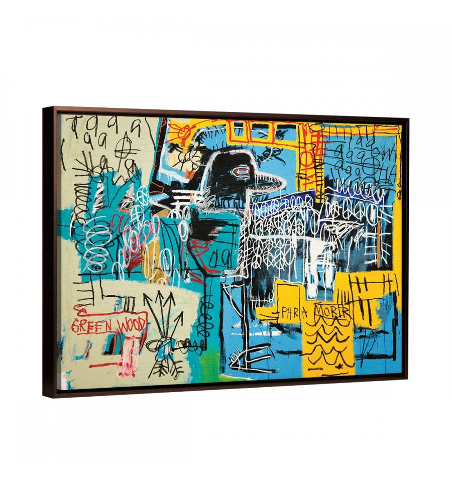 bird on money de basquiat enmarcado