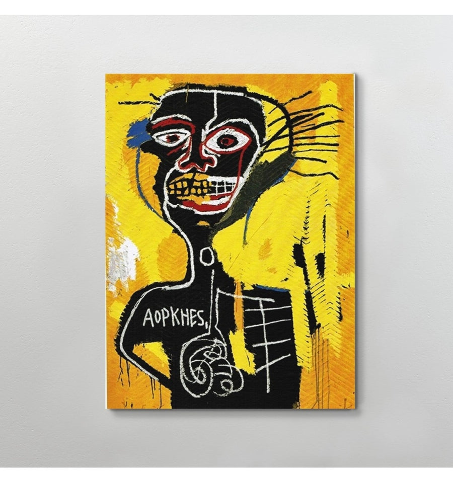 cabeza de basquiat moderno para sala, recamara, oficina