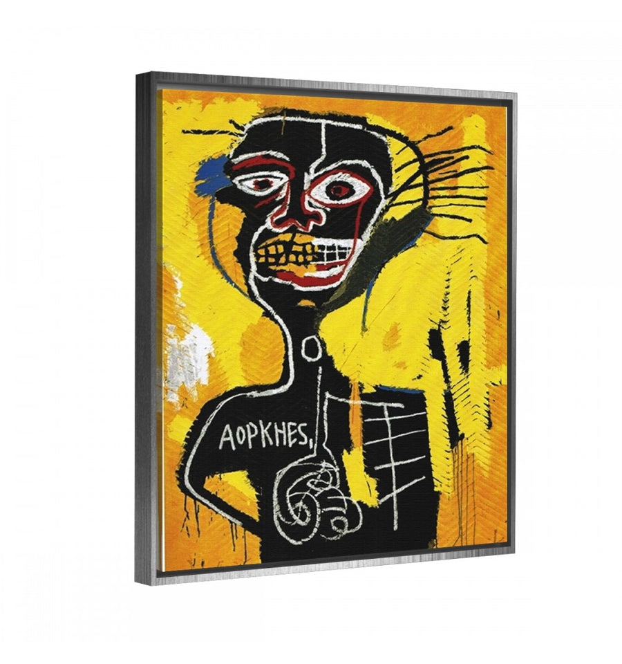 cuadro decorativo cabeza de basquiat con moldura