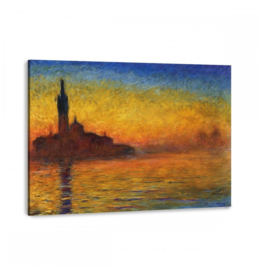 Cuadro decorativo canvas crepúsculo de claude monet