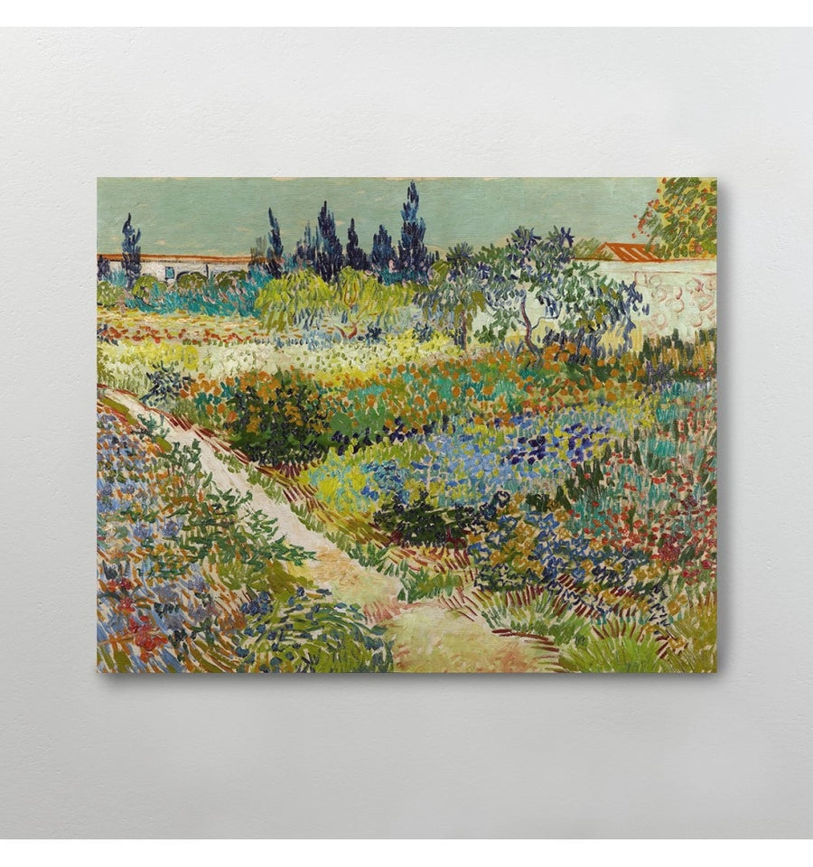 Cuadro el jardin de arles de van gogh arte famoso colgado en pared gris cuadro para sala