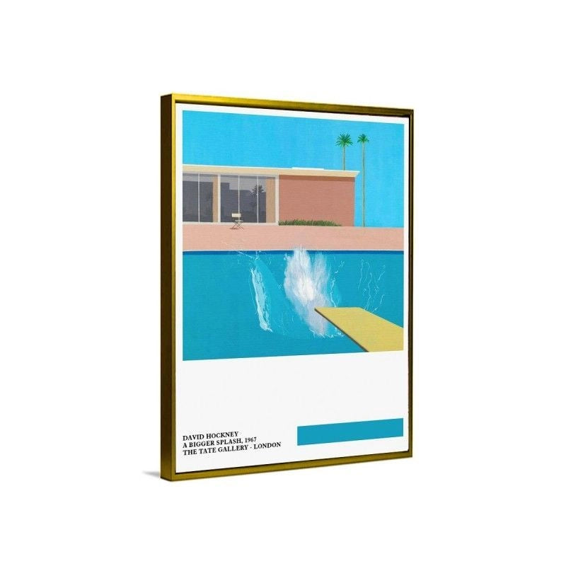 A bigger splash The Tate Gallery - David Hockney cuadro decorativo marco dorado