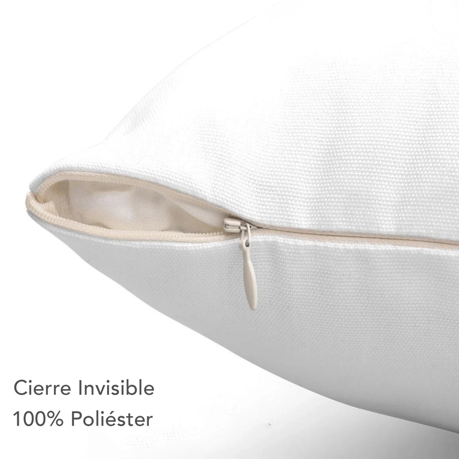 funda de cojin con cierre invisible