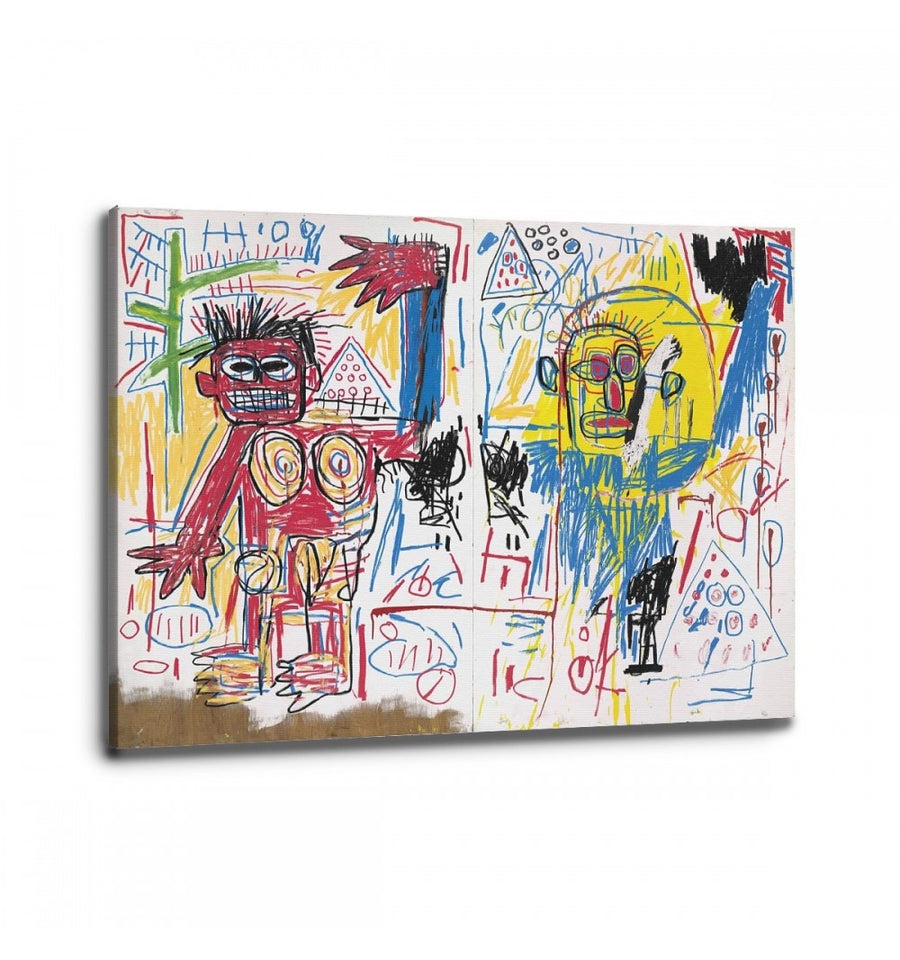 cuadro decorativo de basquiat díptico