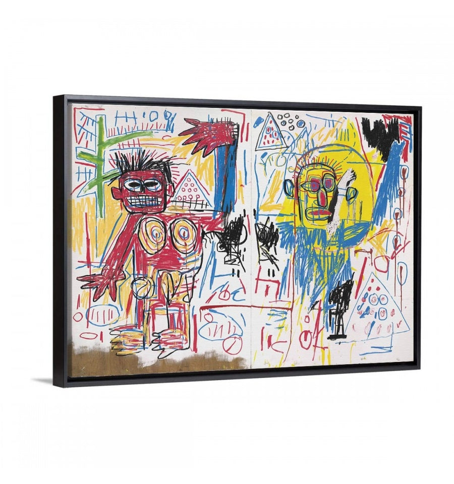 cuadro decorativo de basquiat enmarcado