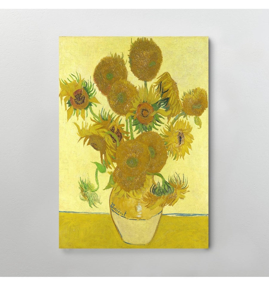 Cuadro los girasoles de van gogh, arte famoso cuadro para sala comedor