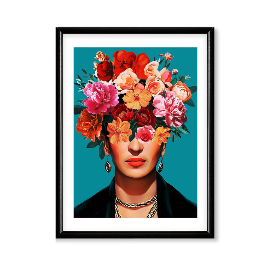 Frida Kahlo Flores Cuadro  decorativo