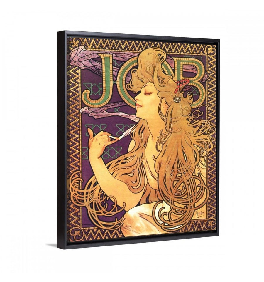 job-alphonse-mucha cuadro decorativo marco negro