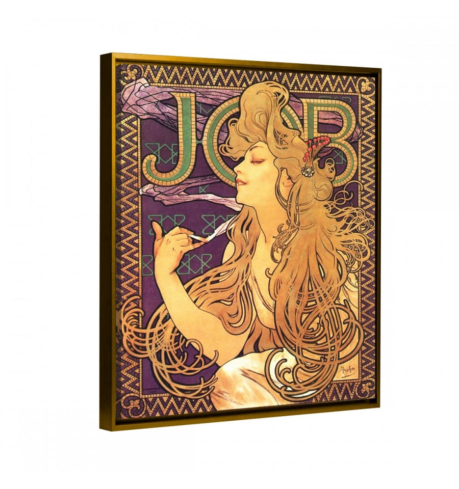 job-alphonse-mucha cuadro decorativo marco dorado