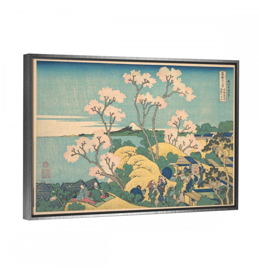 Katsushika - Hokusai cuadro decorativo marco plata