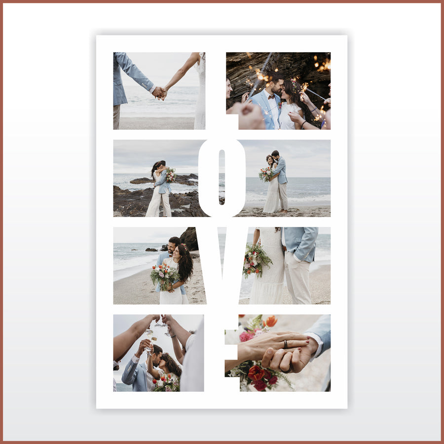 cuadro personalizado con fotos de boda amor pareja