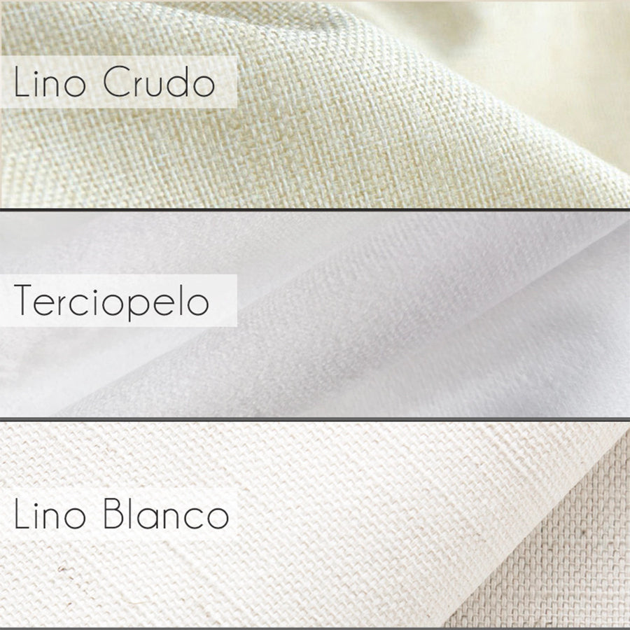 cojin de terciopelo lino crudo o lino blanco