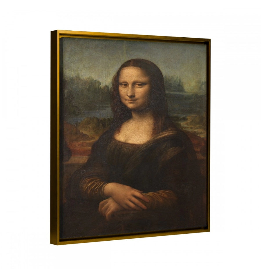 cuadro mona lisa de leonardo da vinci con marco flotante