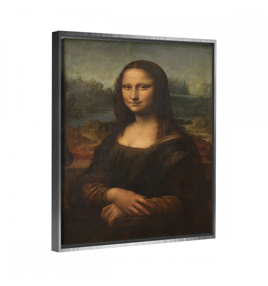 cuadro mona lisa de leonardo da vinci con moldura flotante