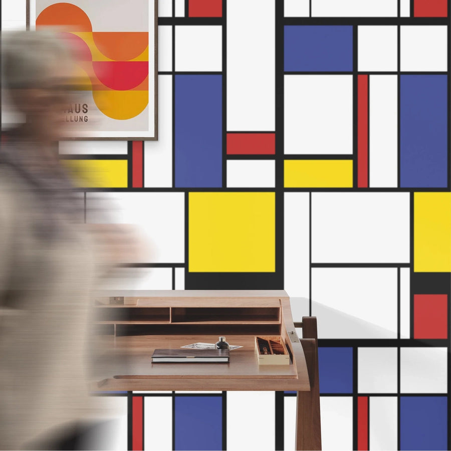 Papel adhesivo tapiz arte Mondrian