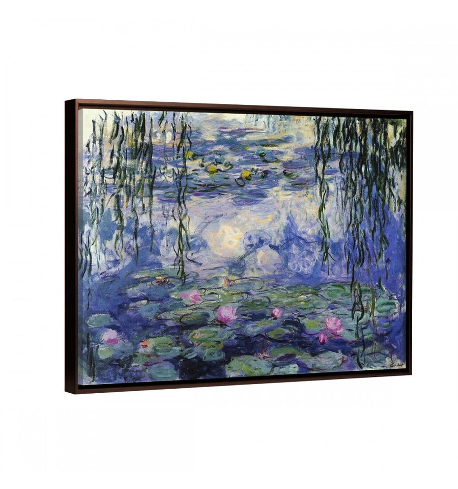 cuadro decorativo con marco nenúfares de claude monet