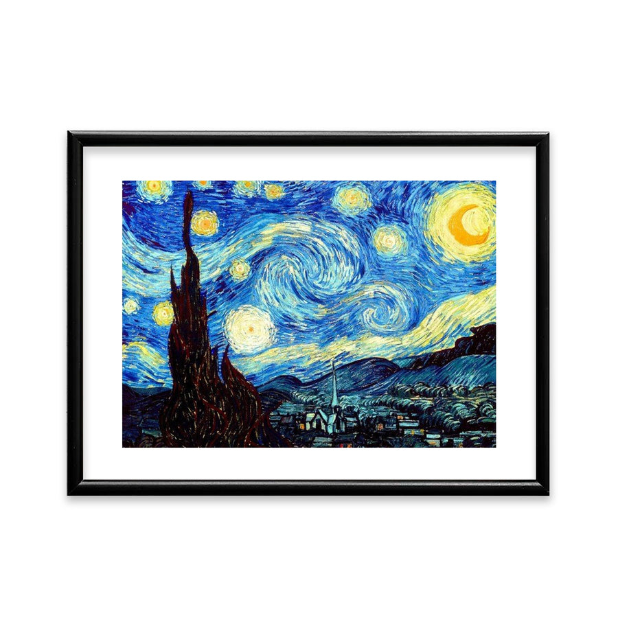 Cuadro con marco de La Noche Estrellada de Van Gogh