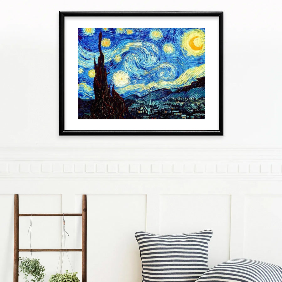 Cuadro con marco de La Noche Estrellada de Van Gogh