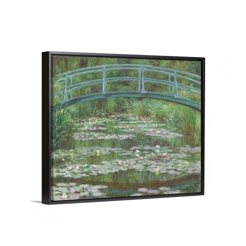 Canvas decorativo puente japone de claude monet con marco negro