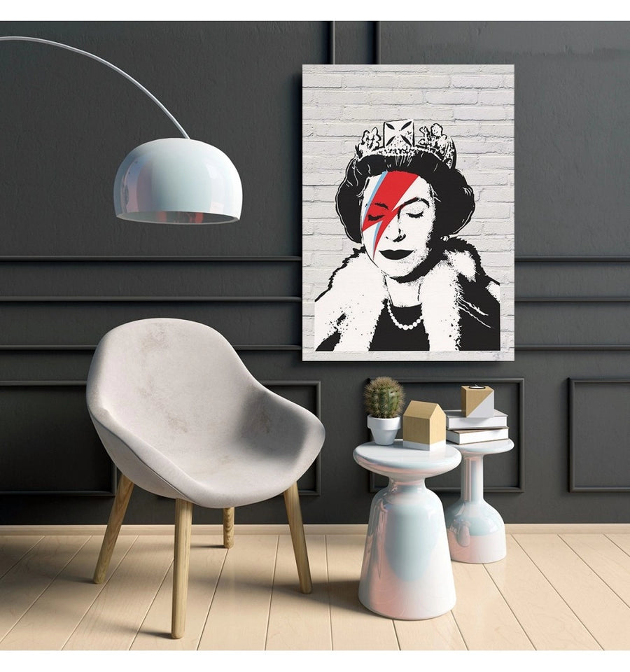 Cuadro reina Elizabeth en una sala moderno