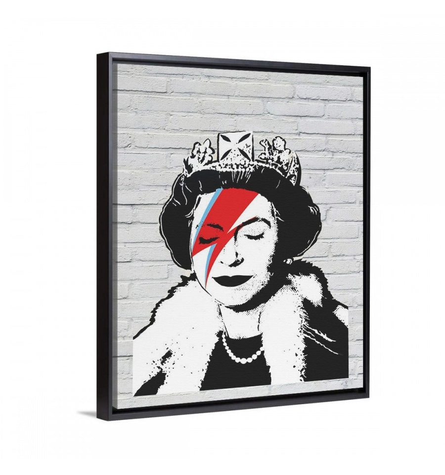 cuadro decorativo queen bowie con marco negro